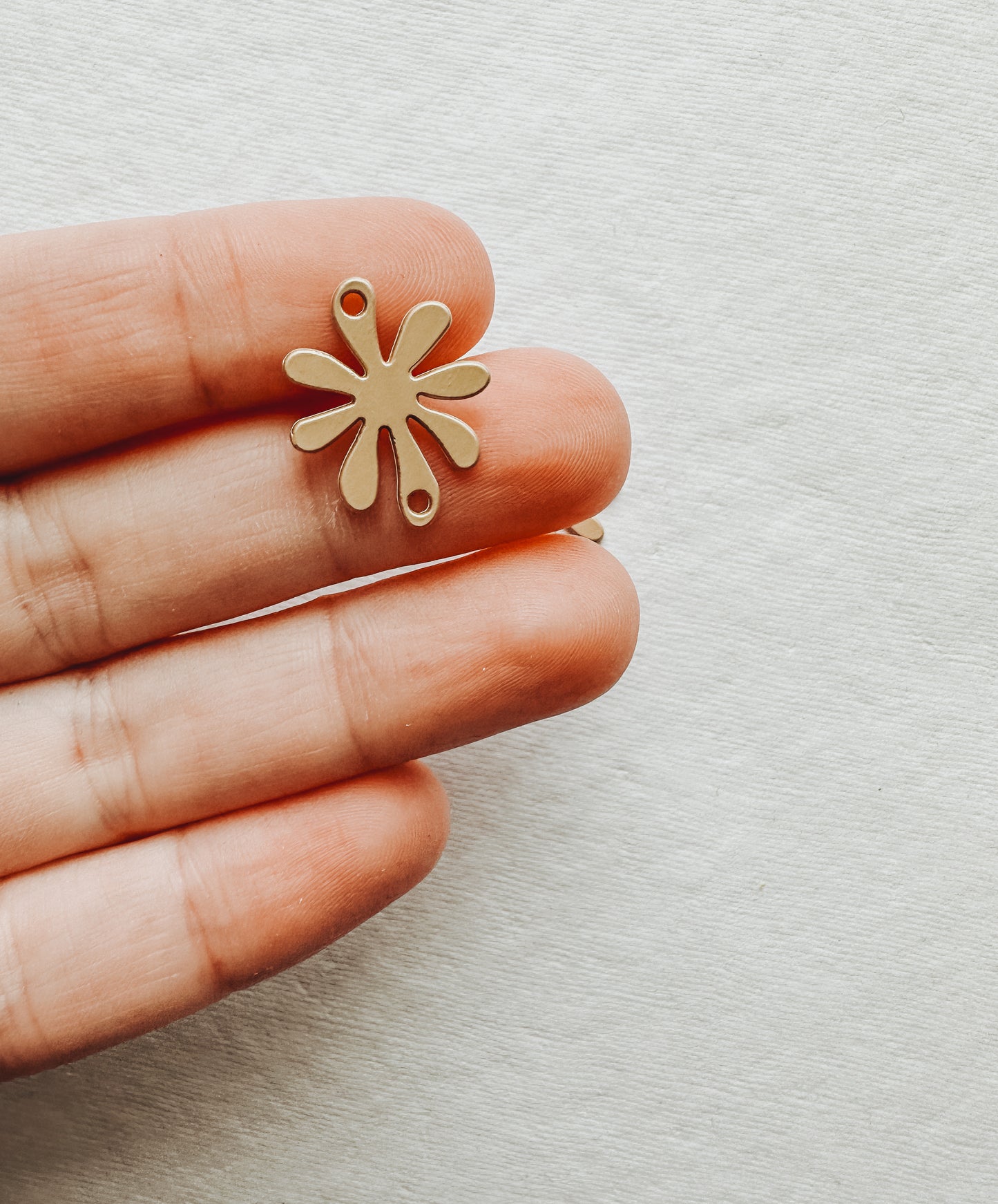 Alloy Gold Flower Charms (Set of 2)