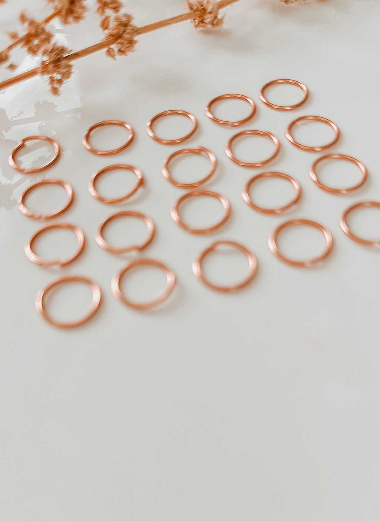 Rose Gold Plated Open Jump Rings (10 Count)