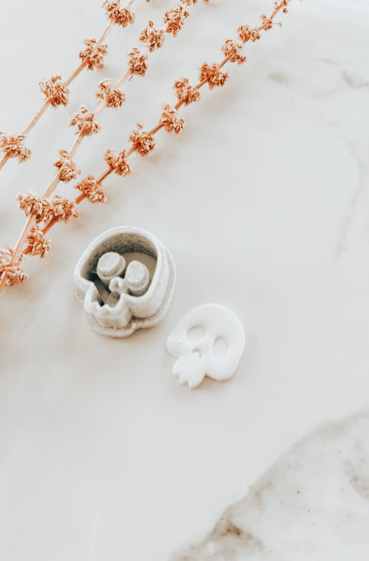 Cute Skeleton Head Clay Cutter