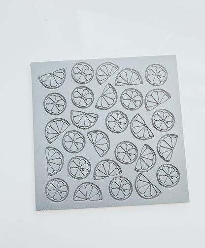 Lemon Outline Clay Texture Mat