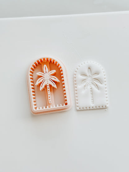 Vintage Palm Tree Polymer Clay Earring Cutter