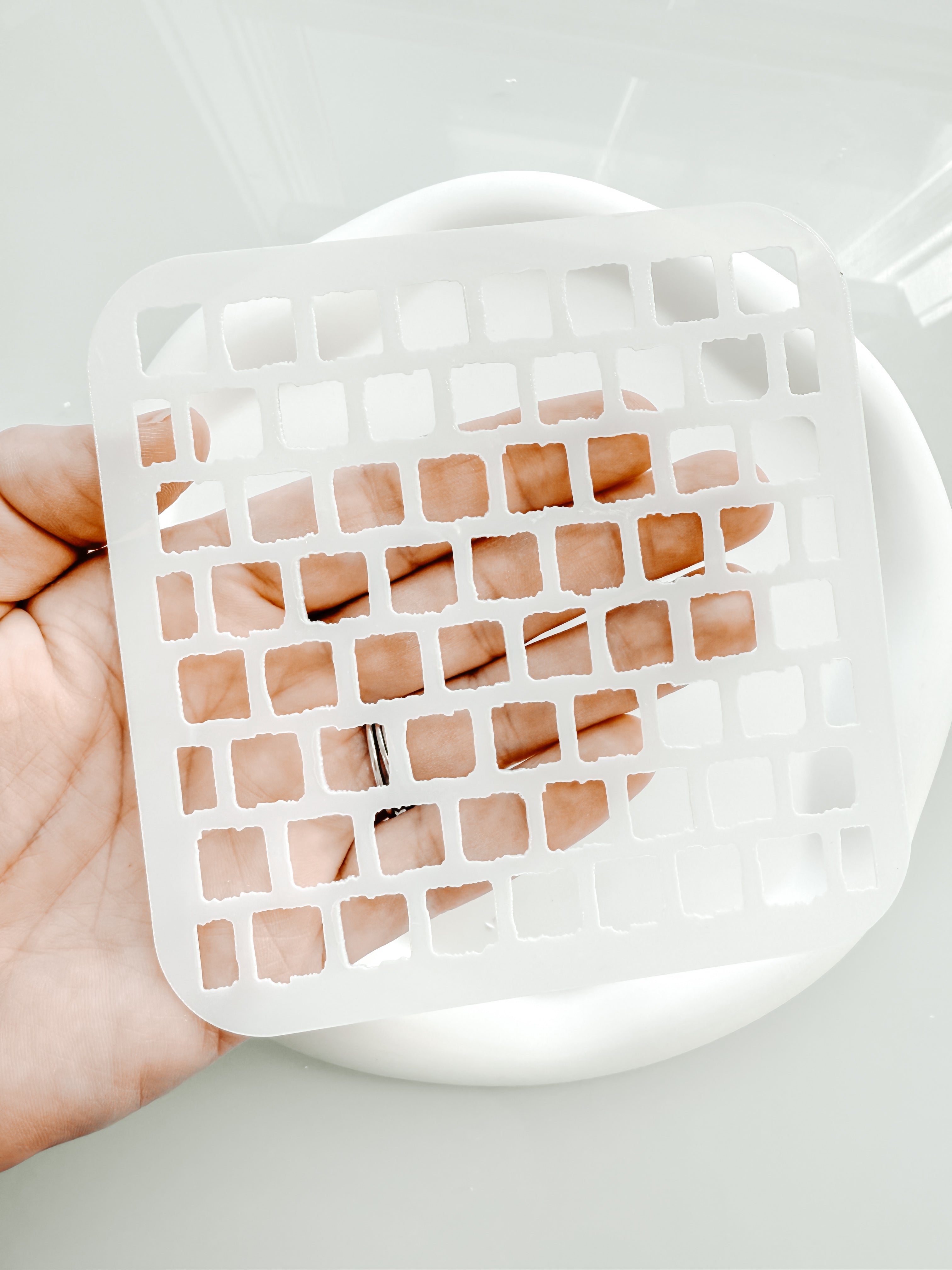 Organic Checkered Stencil