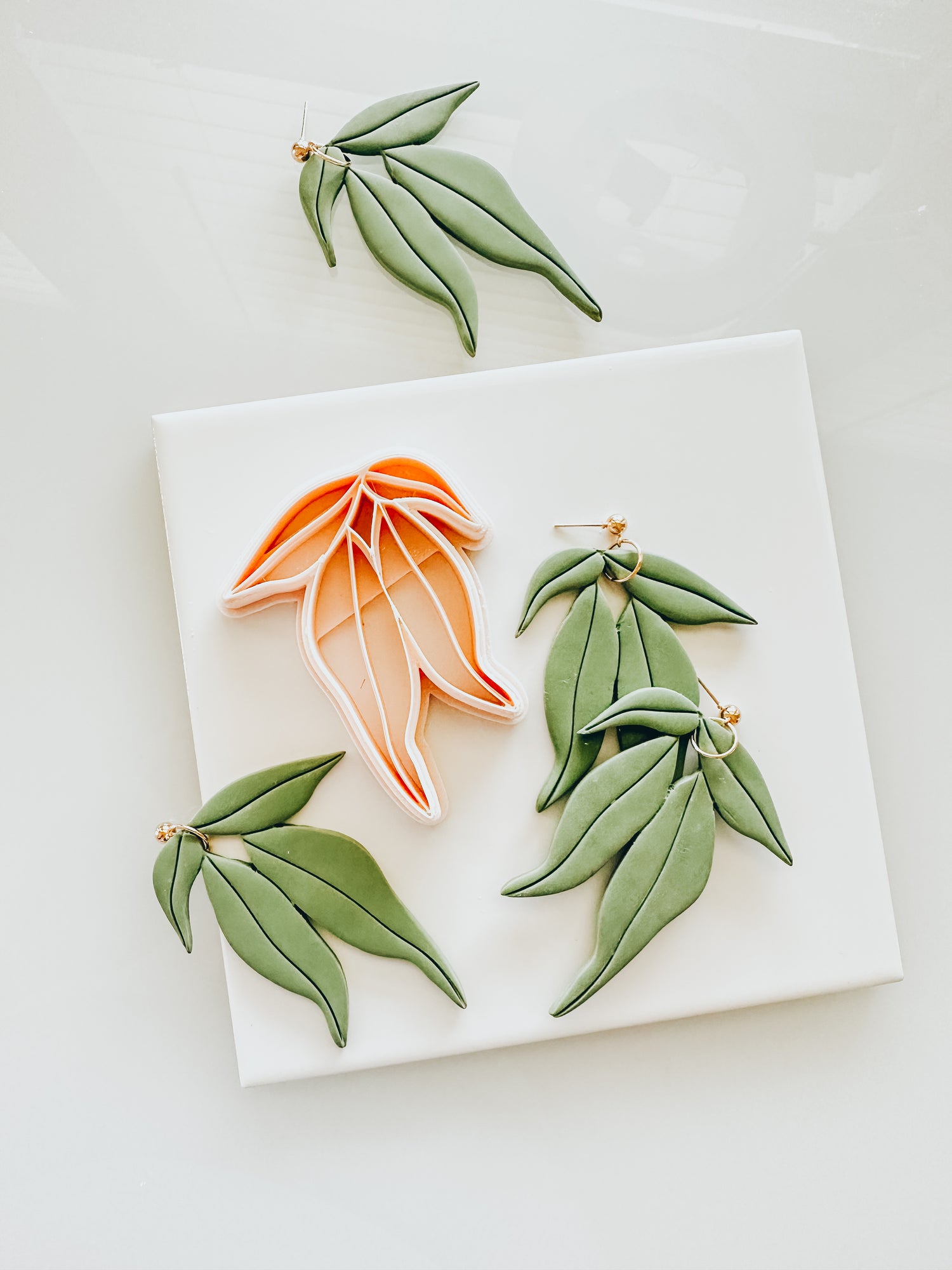 Tropical Banana Leaf Cluster Clay Cutter