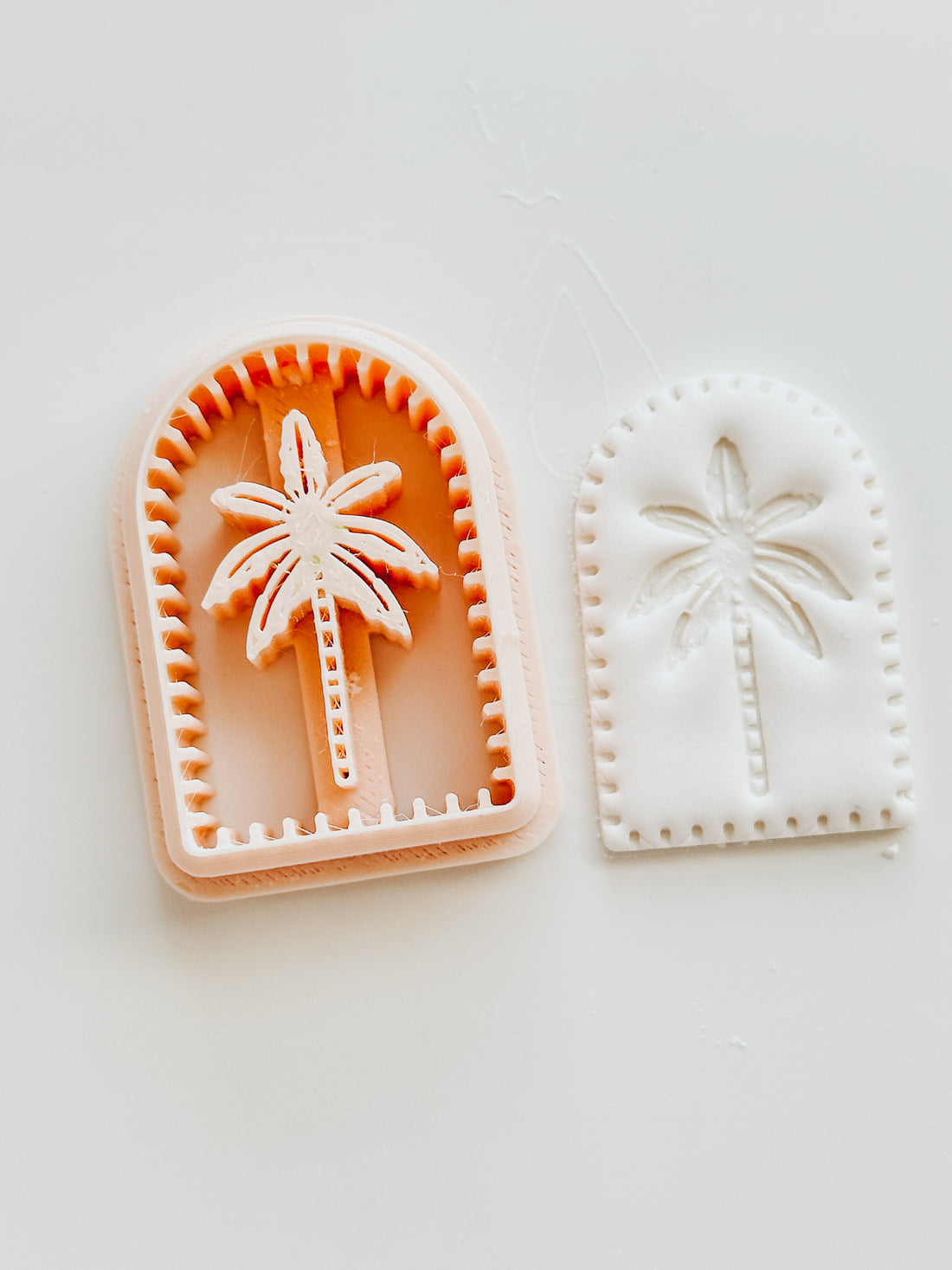 Vintage Palm Tree Polymer Clay Earring Cutter