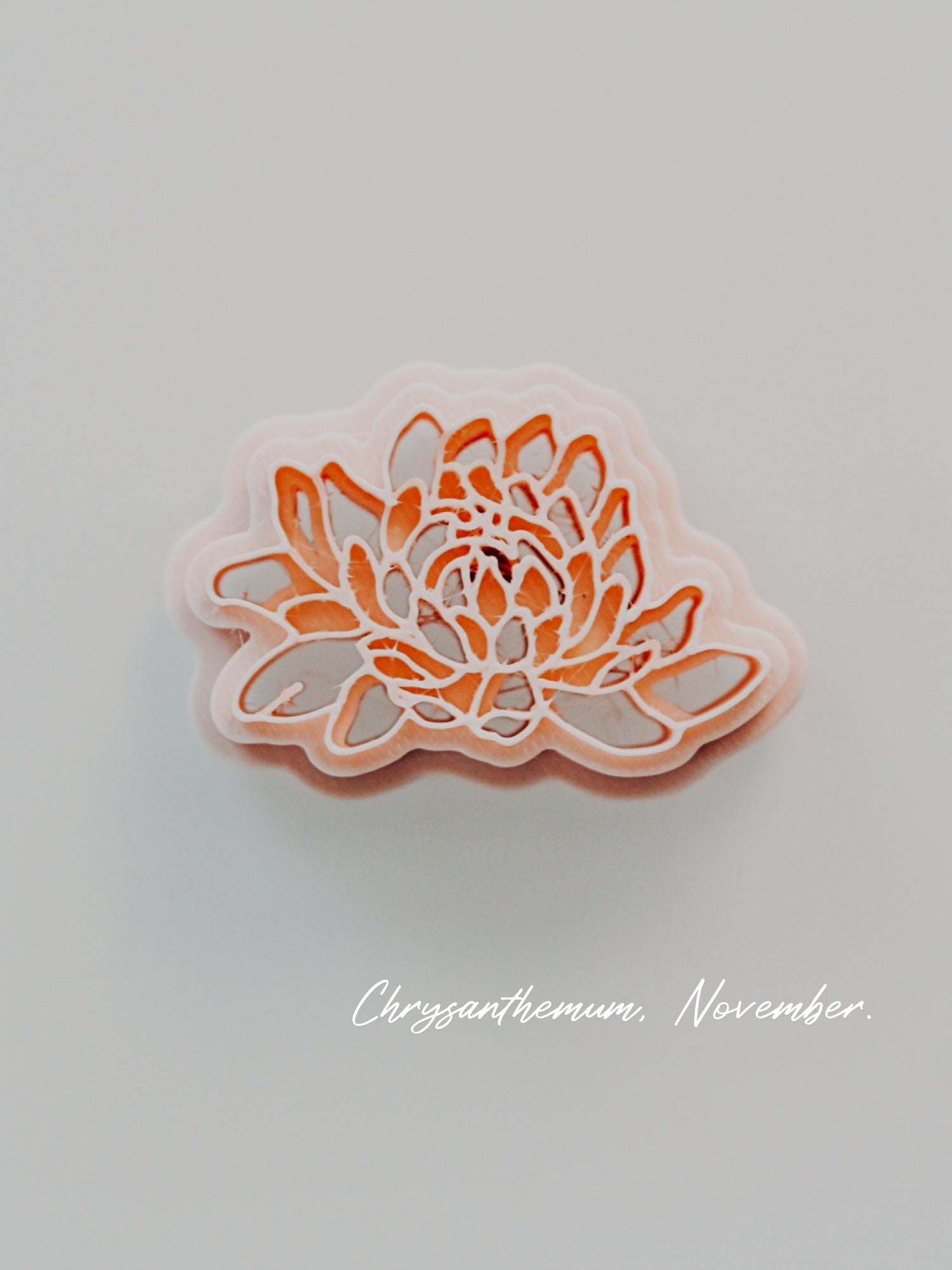 Chrysanthemum November Birth Flower Clay Cutter