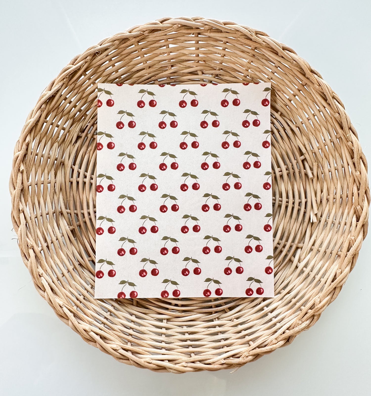 Summer 8 Small Red Cherries Transfer Paper
