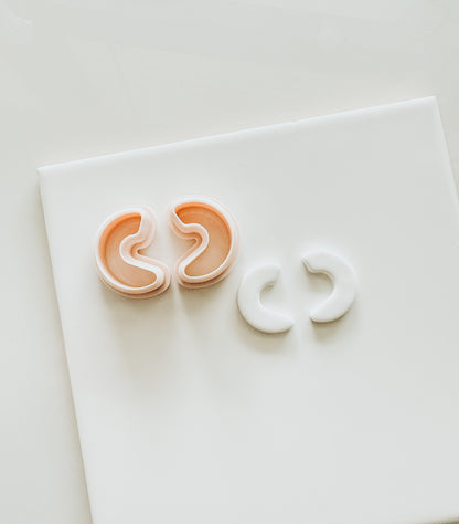 Simple Mirrored Hoop Clay Cutter Set