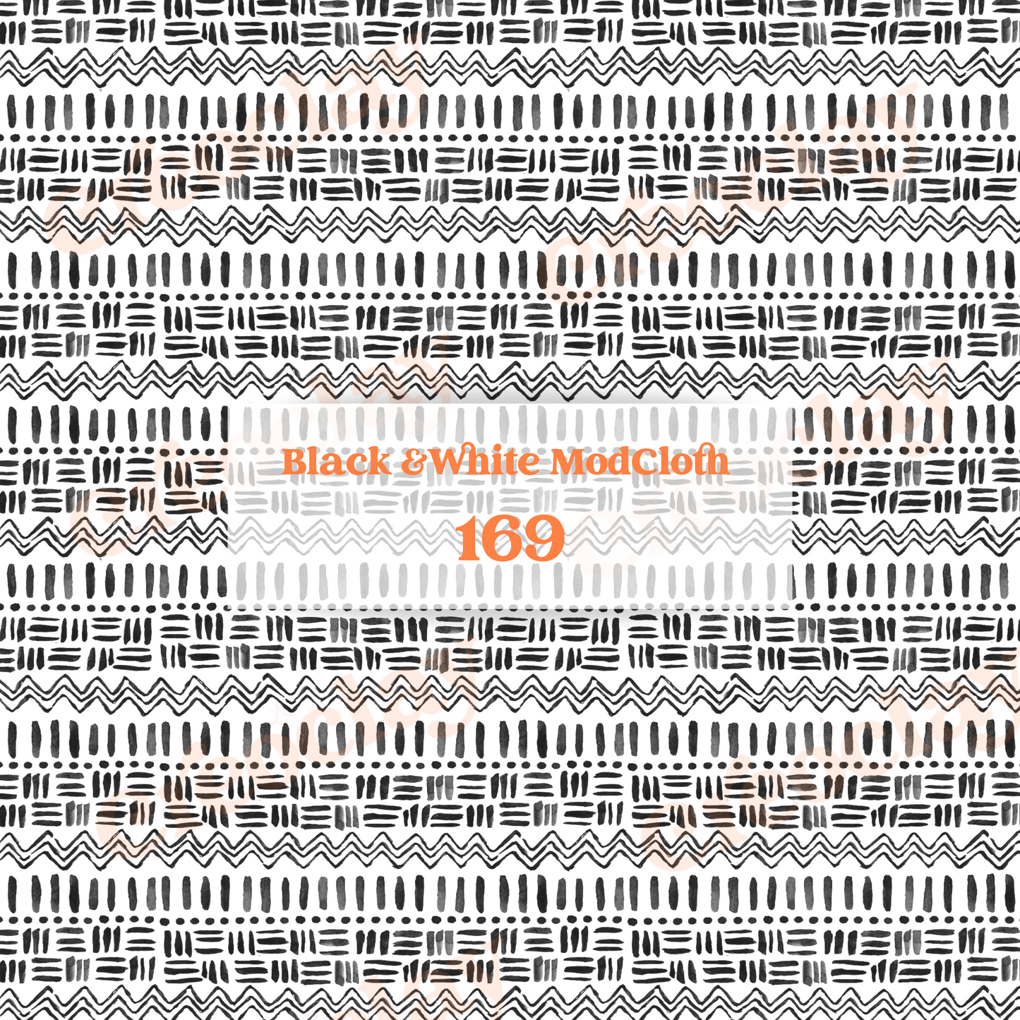 Transfer Paper 169 (Black & White MudCloth)
