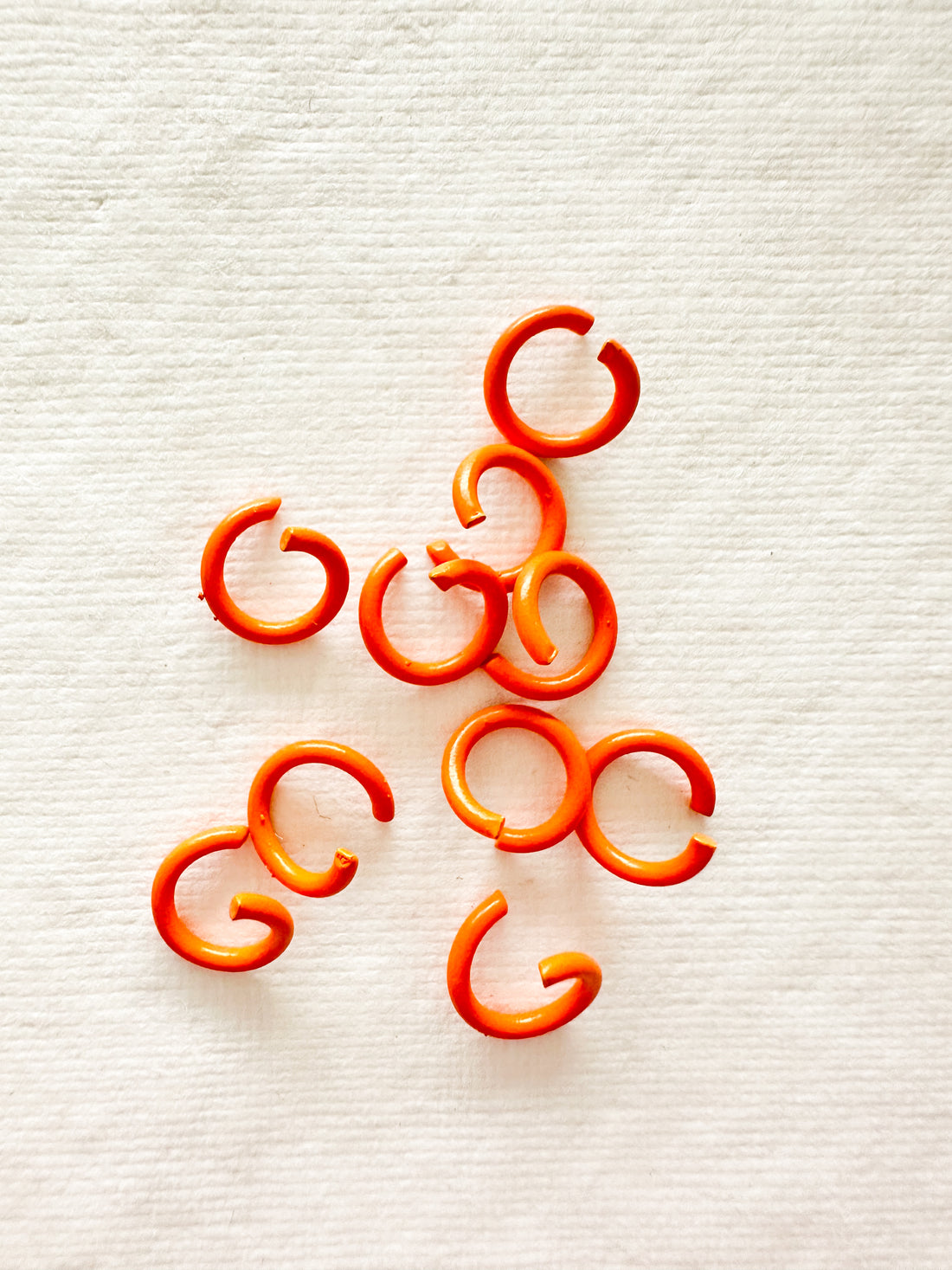 Pack of 50 - 8mm Orange Jump Rings