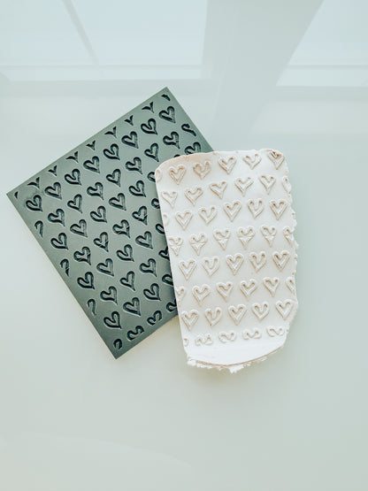 Hearts Texture Mat
