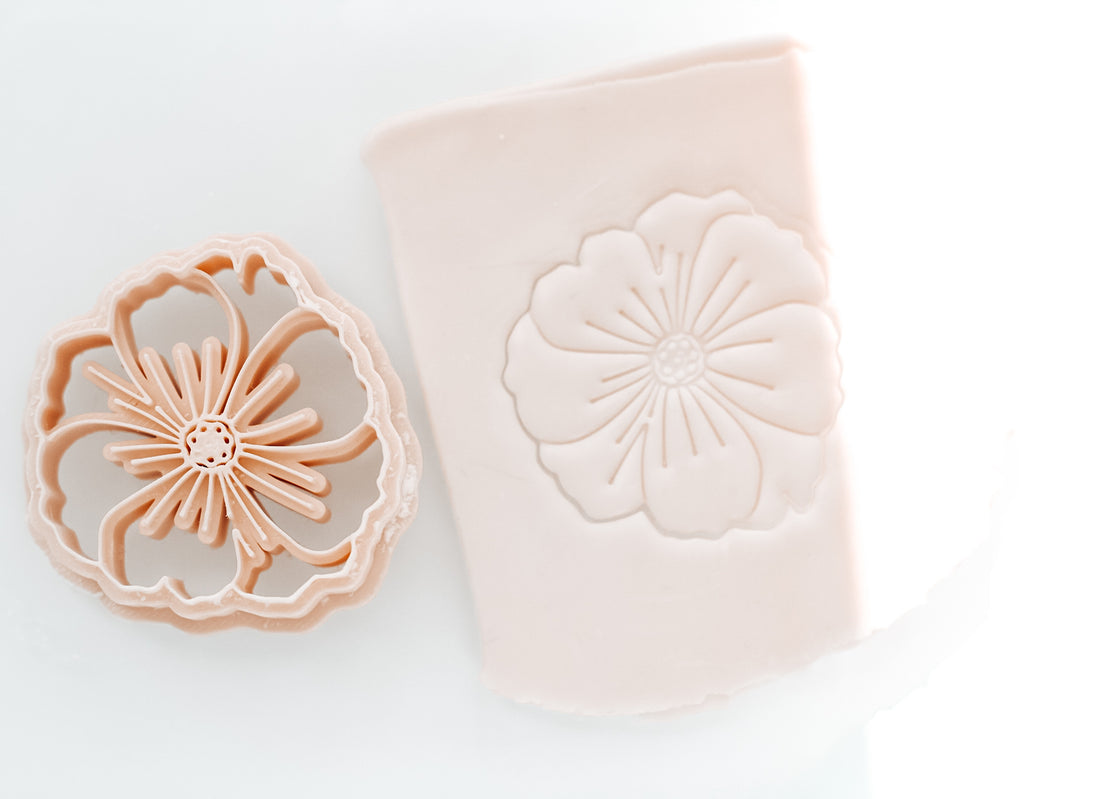 Cosmos October Birth Flower Clay Cutter