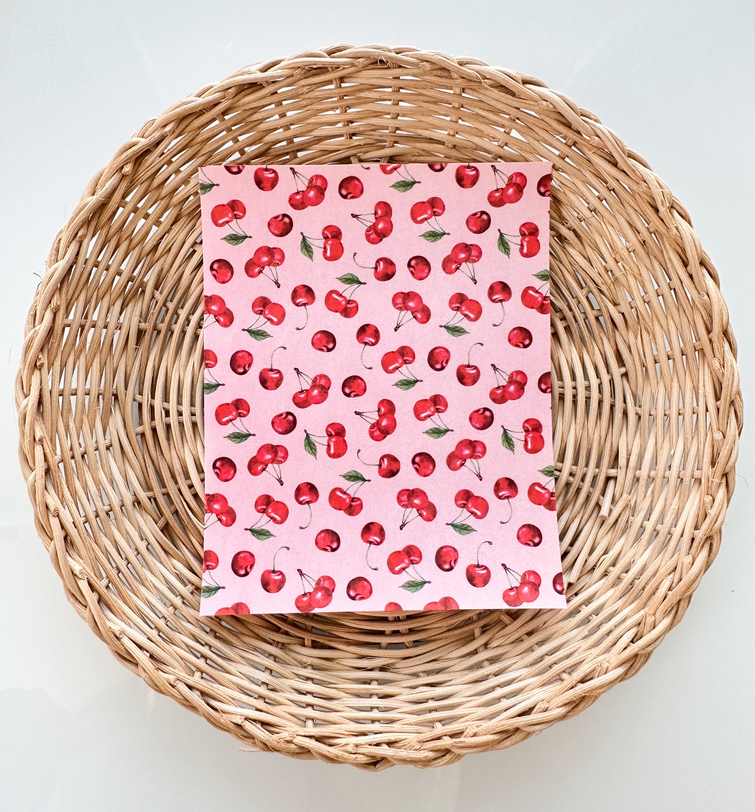 Summer 30 Pink Cherries Transfer Paper