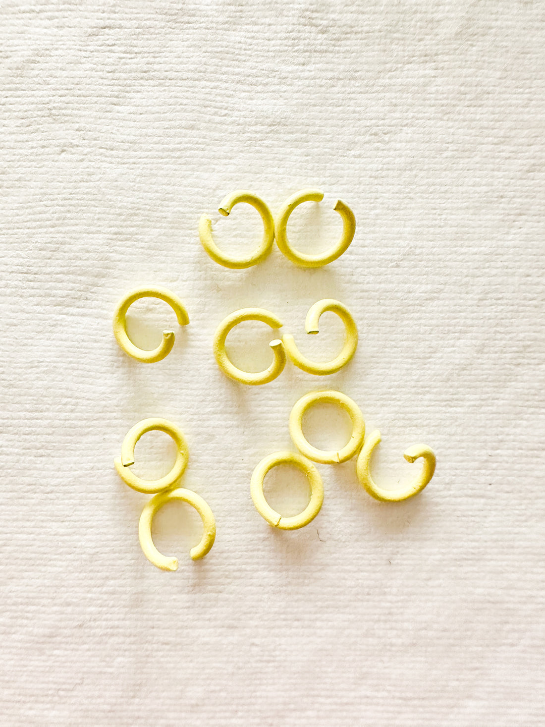 Pack of 50 - 8mm Muted Yellow Jump Rings