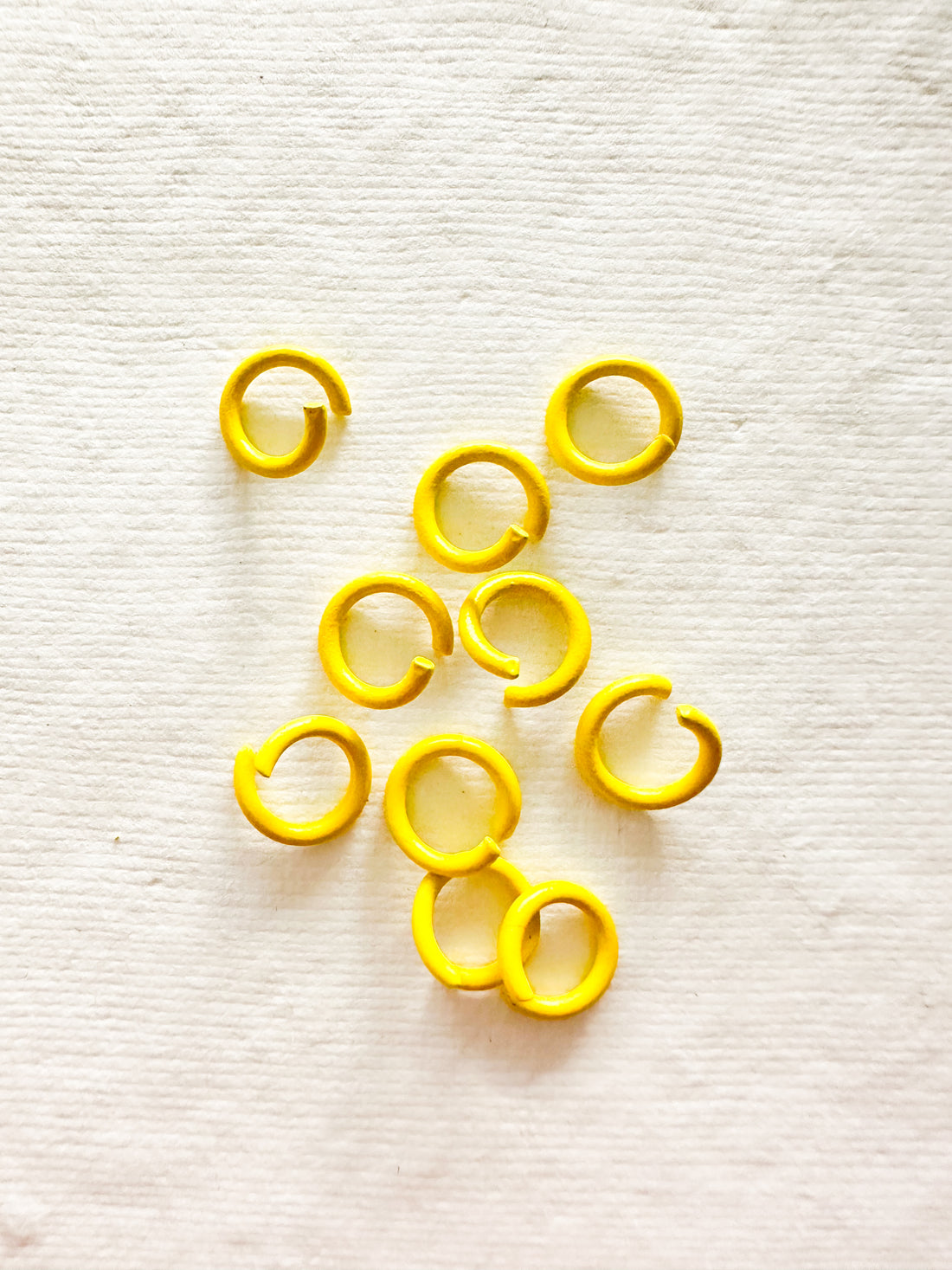 Pack of 50 - 8mm Yellow Jump Rings