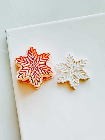 Adelaide Snowflake Winter Embossed Clay Cutter (full press details)