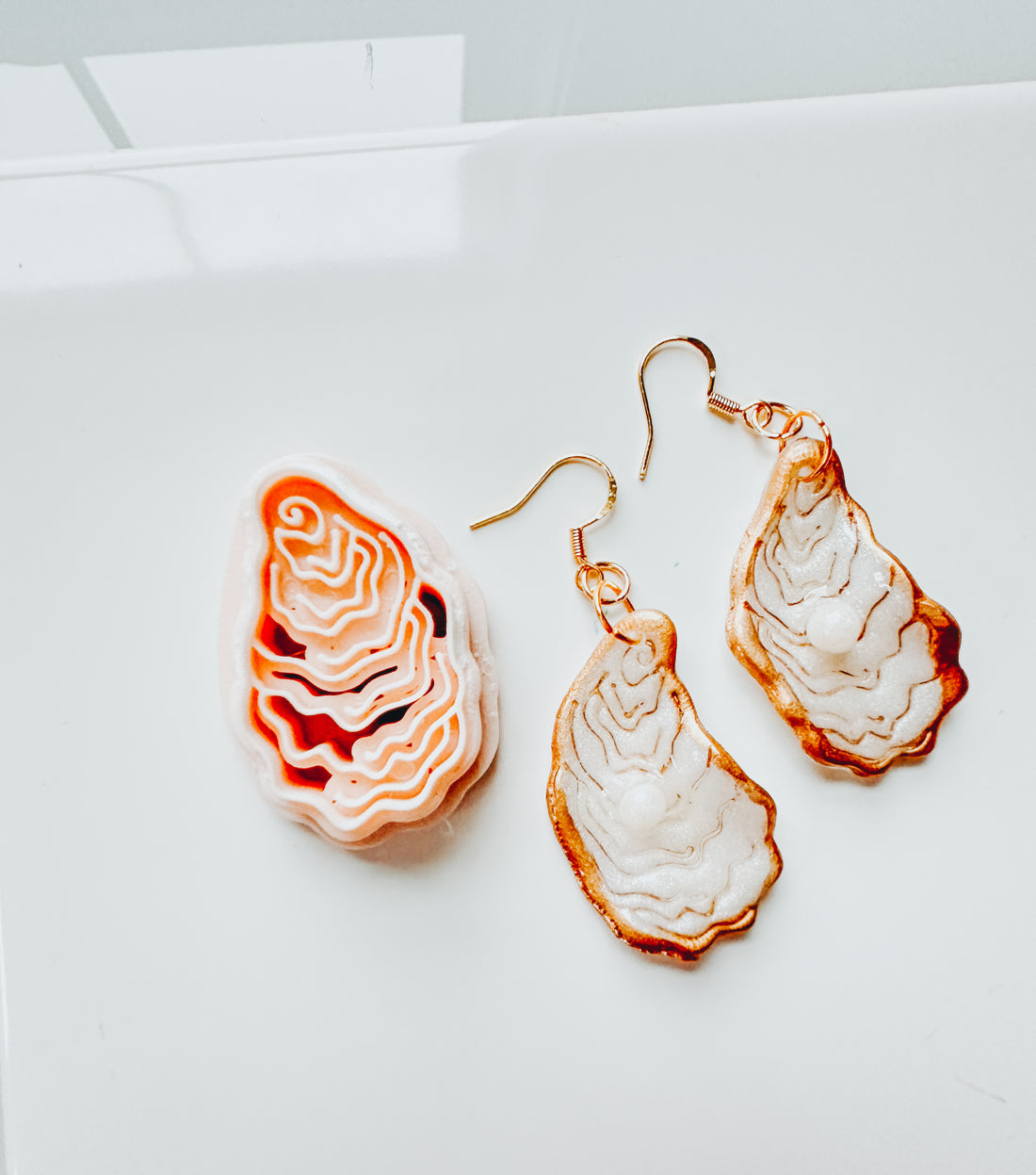 Oyster Shell Embossed Clay Cutter