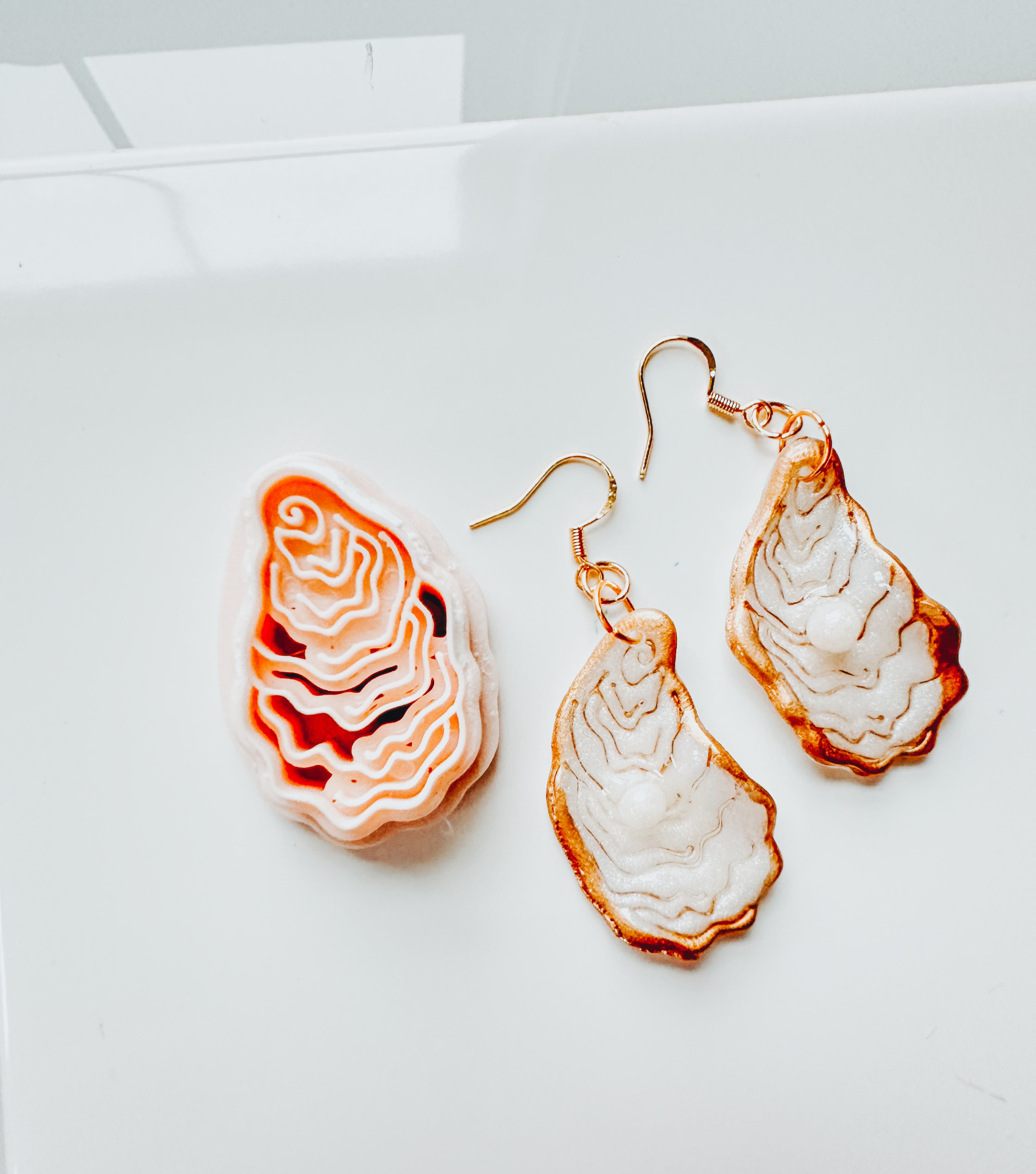 Oyster Shell Embossed Clay Cutter