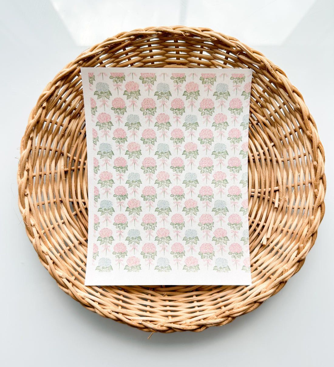 Charleston 17 Soft Hydrangeas Transfer Paper