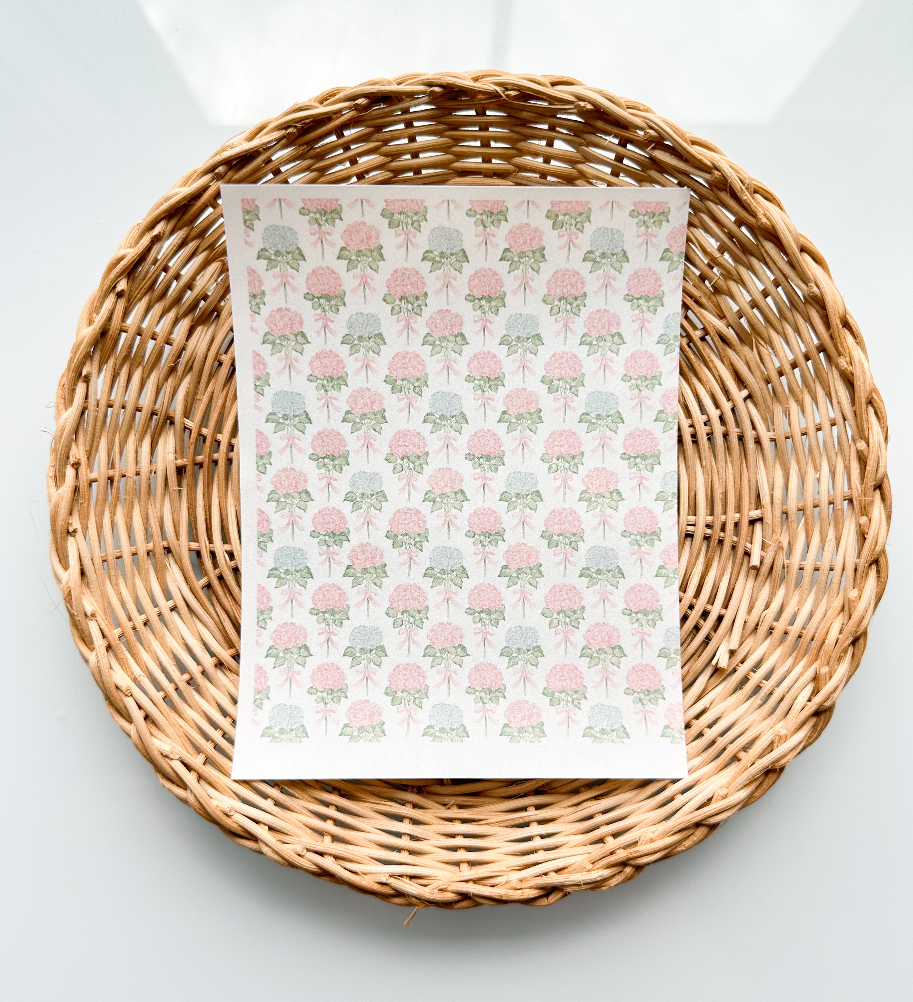Charleston 17 Soft Hydrangeas Transfer Paper