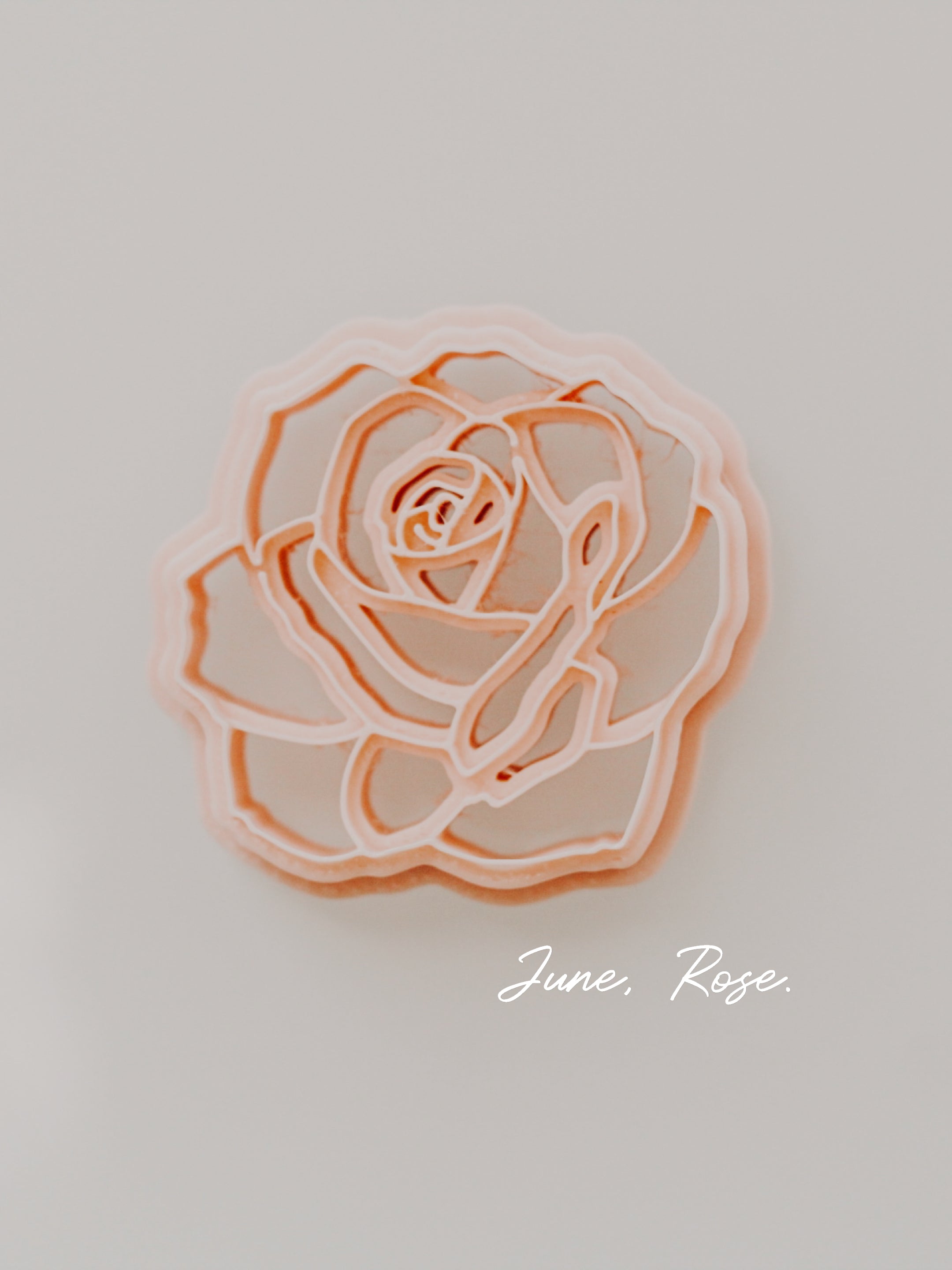 Rose June Birth Flower Clay Cutter