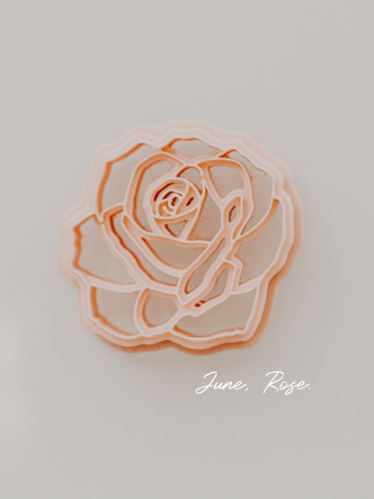 Rose June Birth Flower Clay Cutter