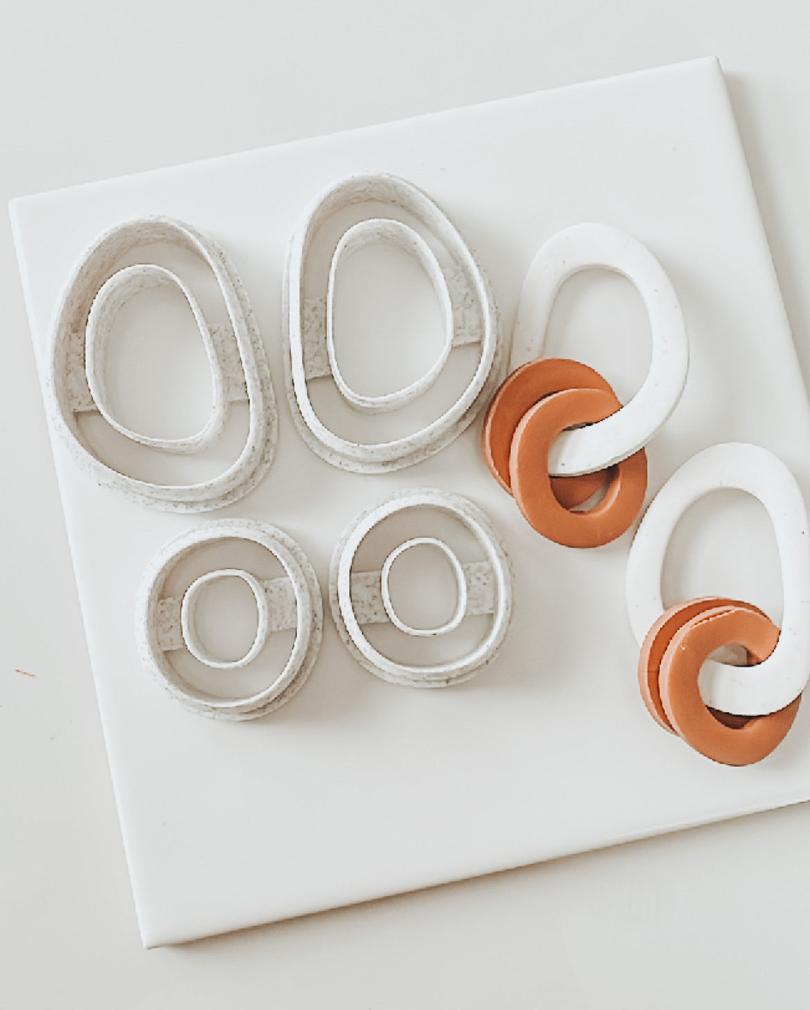 Zara Mirrored Organic Link Clay Cutters (set of 4)