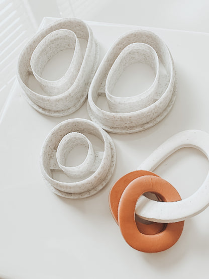 Zara Mirrored Top Organic Link Clay Cutters (set of 3)