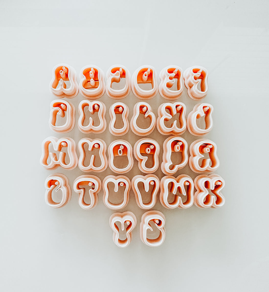 Bubble Letter Clay Earring Cutters