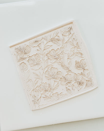 Elegant Flowers Clay Texture Mat