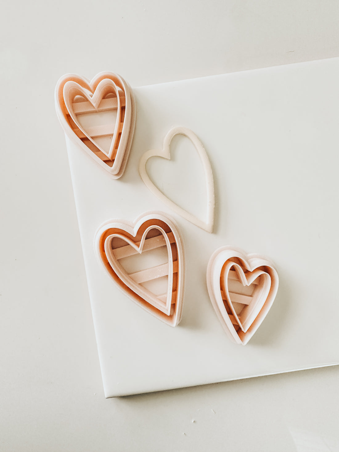 Skinny Heart Clay Cutters