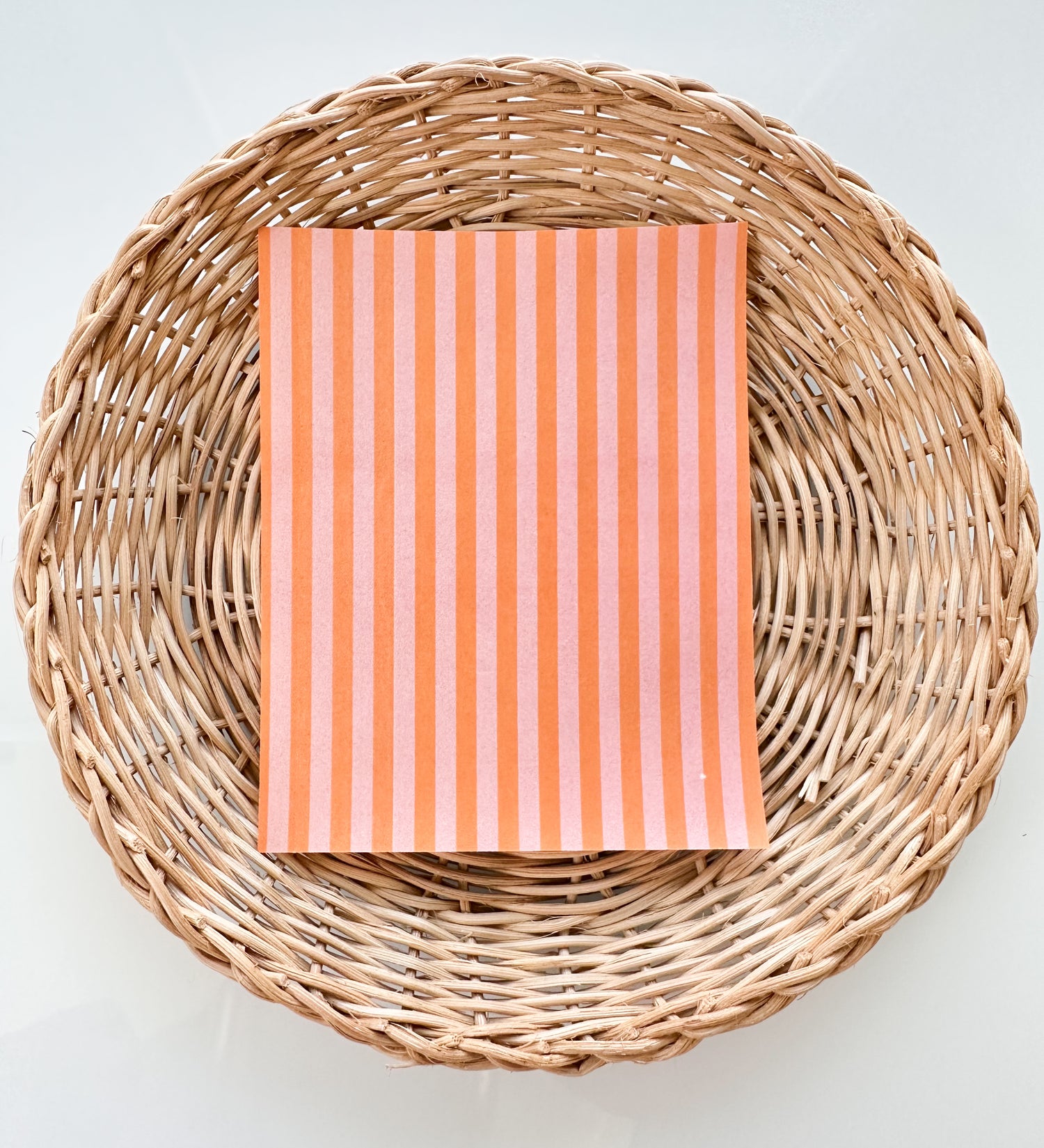 Summer 19 Pink &amp; Orange Stripes Transfer Paper