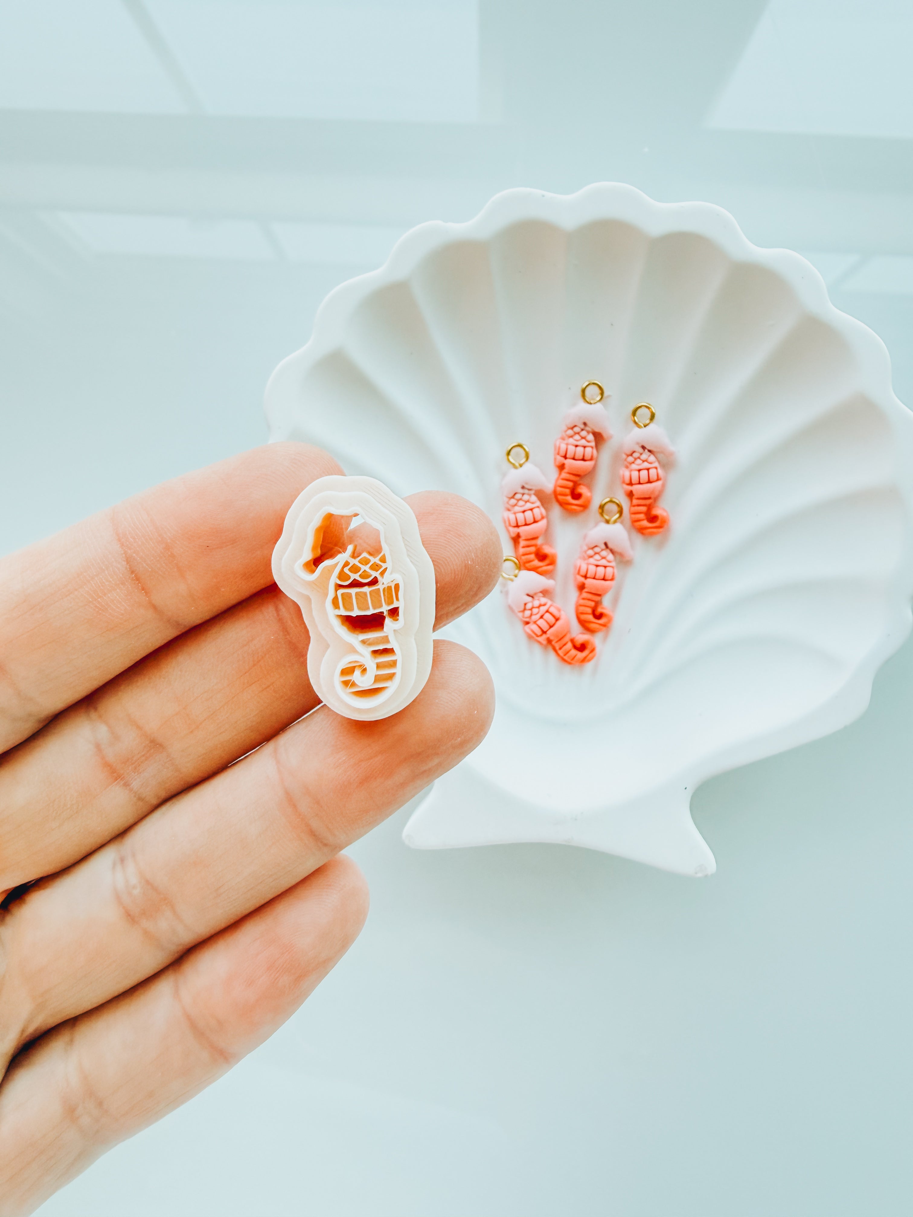Mini Salty Seahorse Clay Charm Cutter