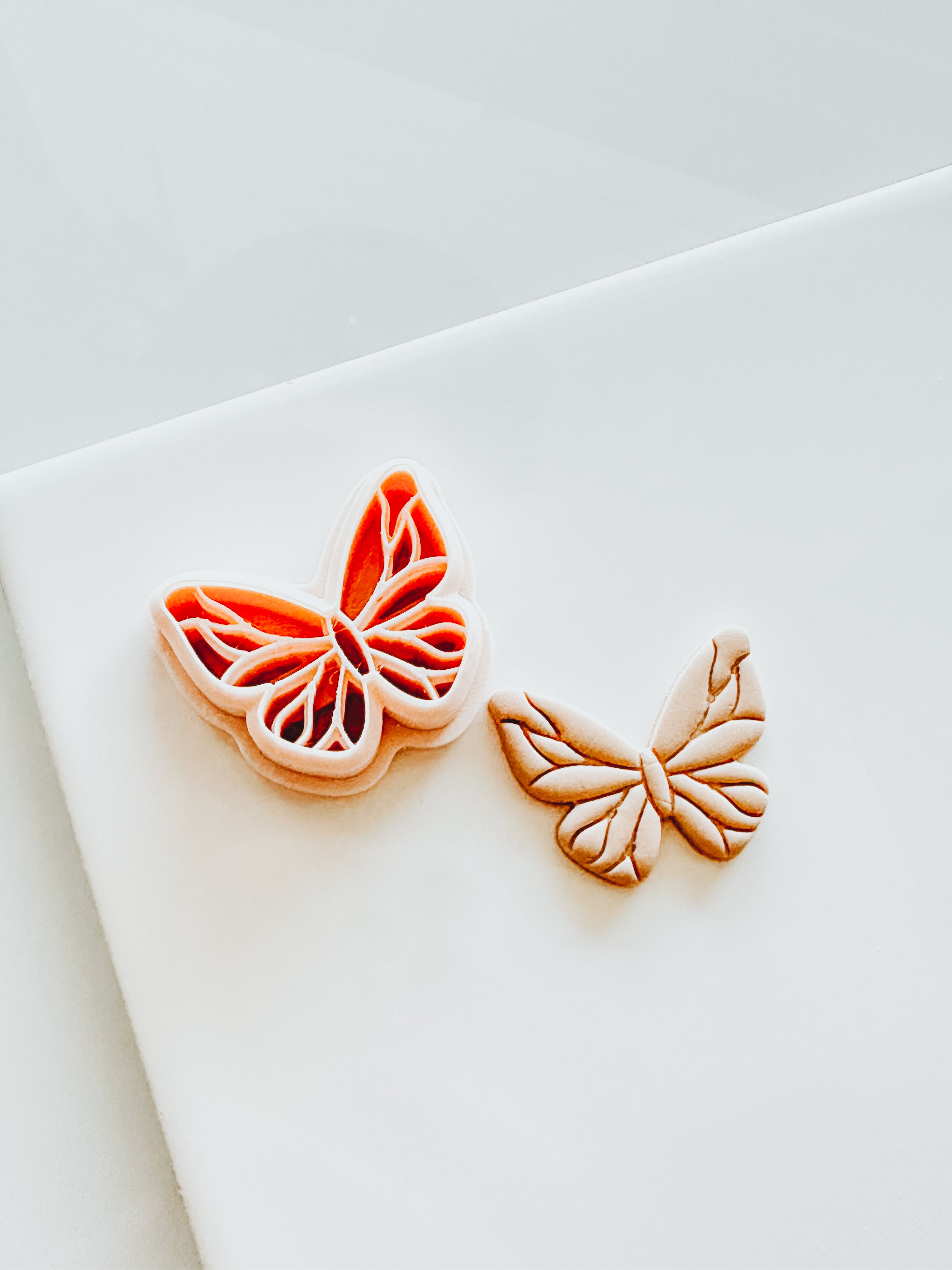 Butterfly Embossed Clay Earring Cutter