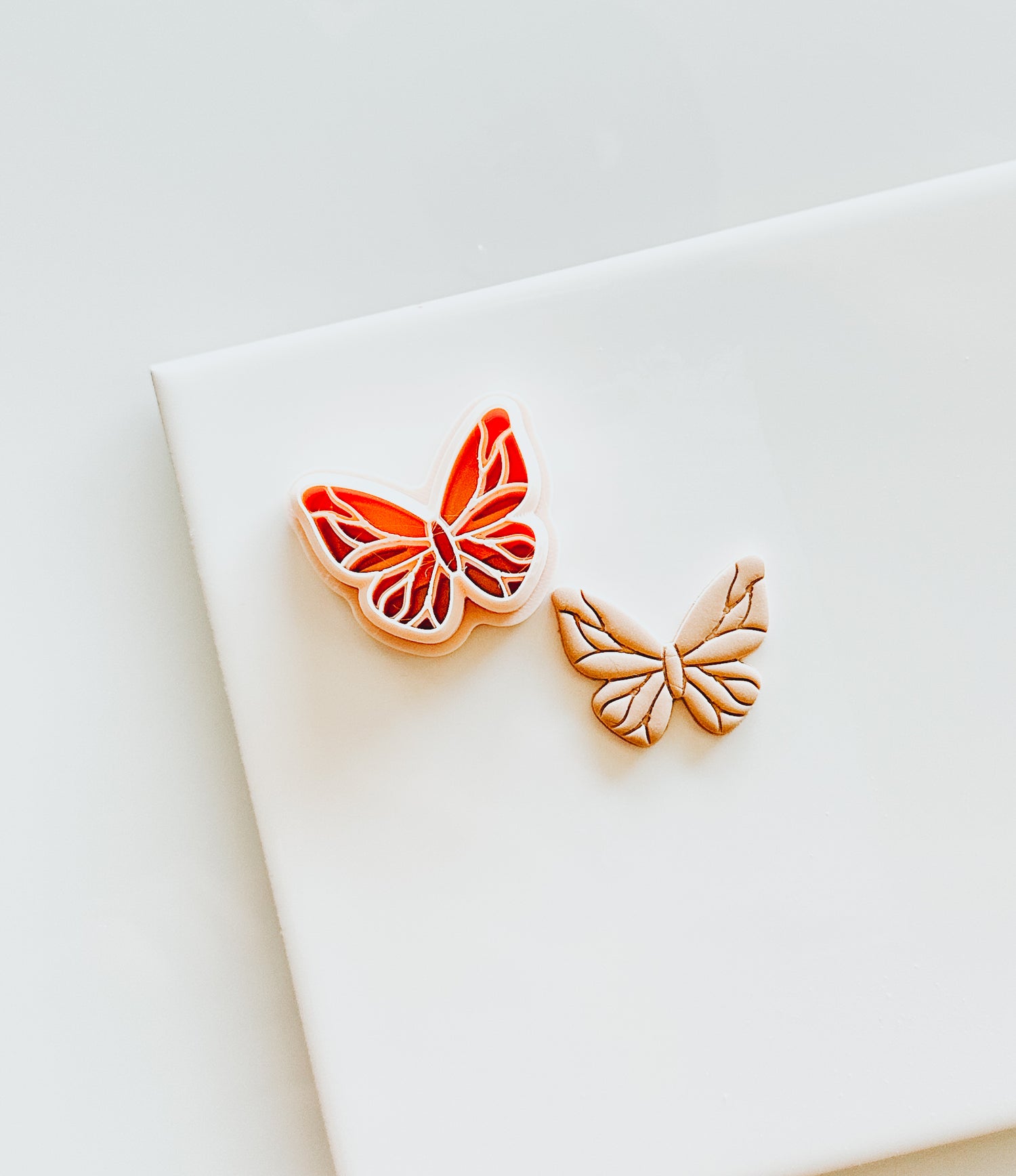 Butterfly Embossed Clay Earring Cutter