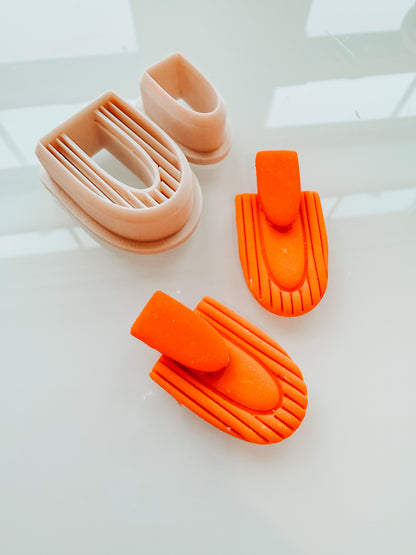 Rosie Cutout Ribbed 2 Piece Clay Earring Cutter Set