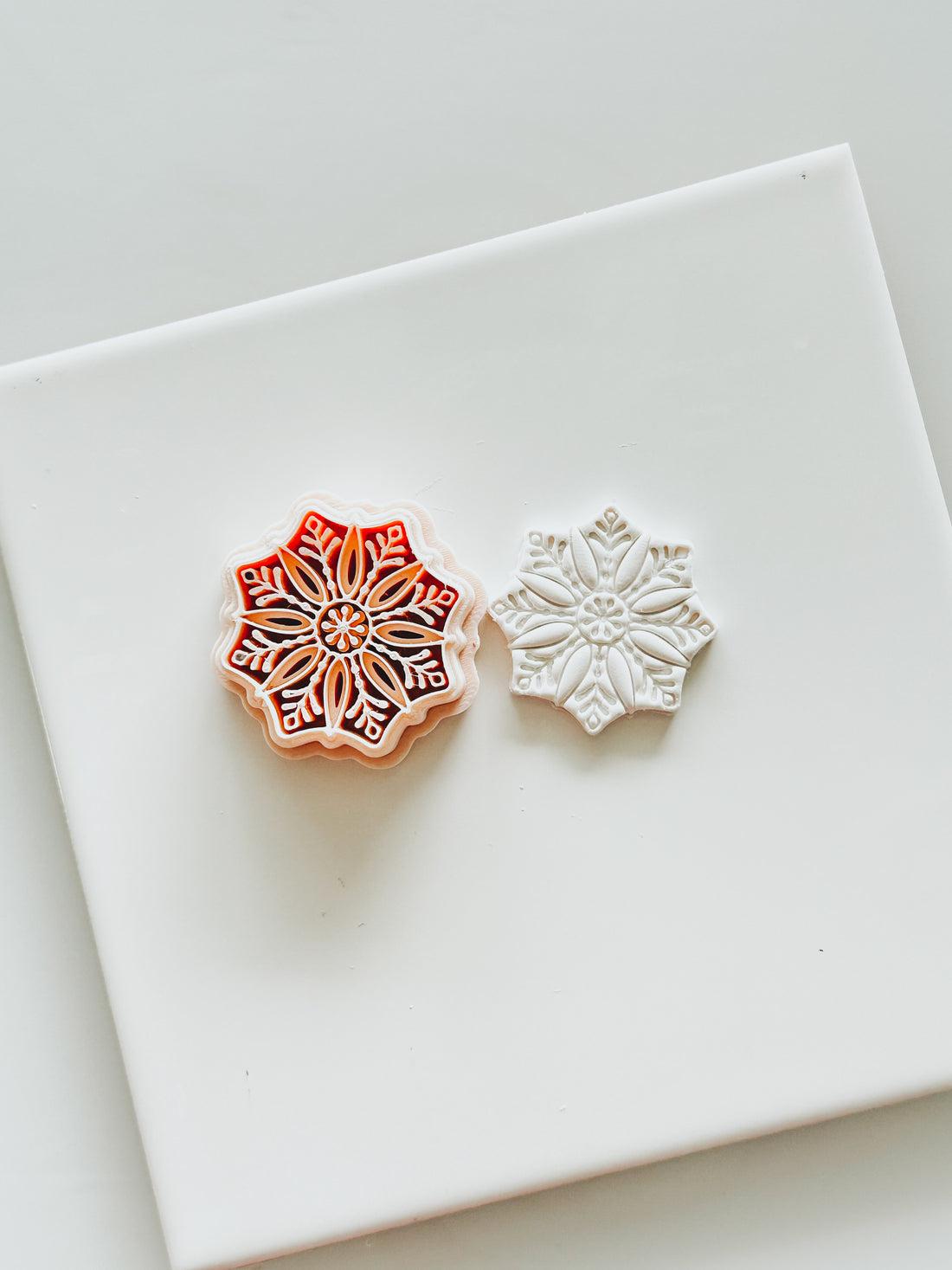 Christmas Embossed Snowflake Inspired Clay Cutter