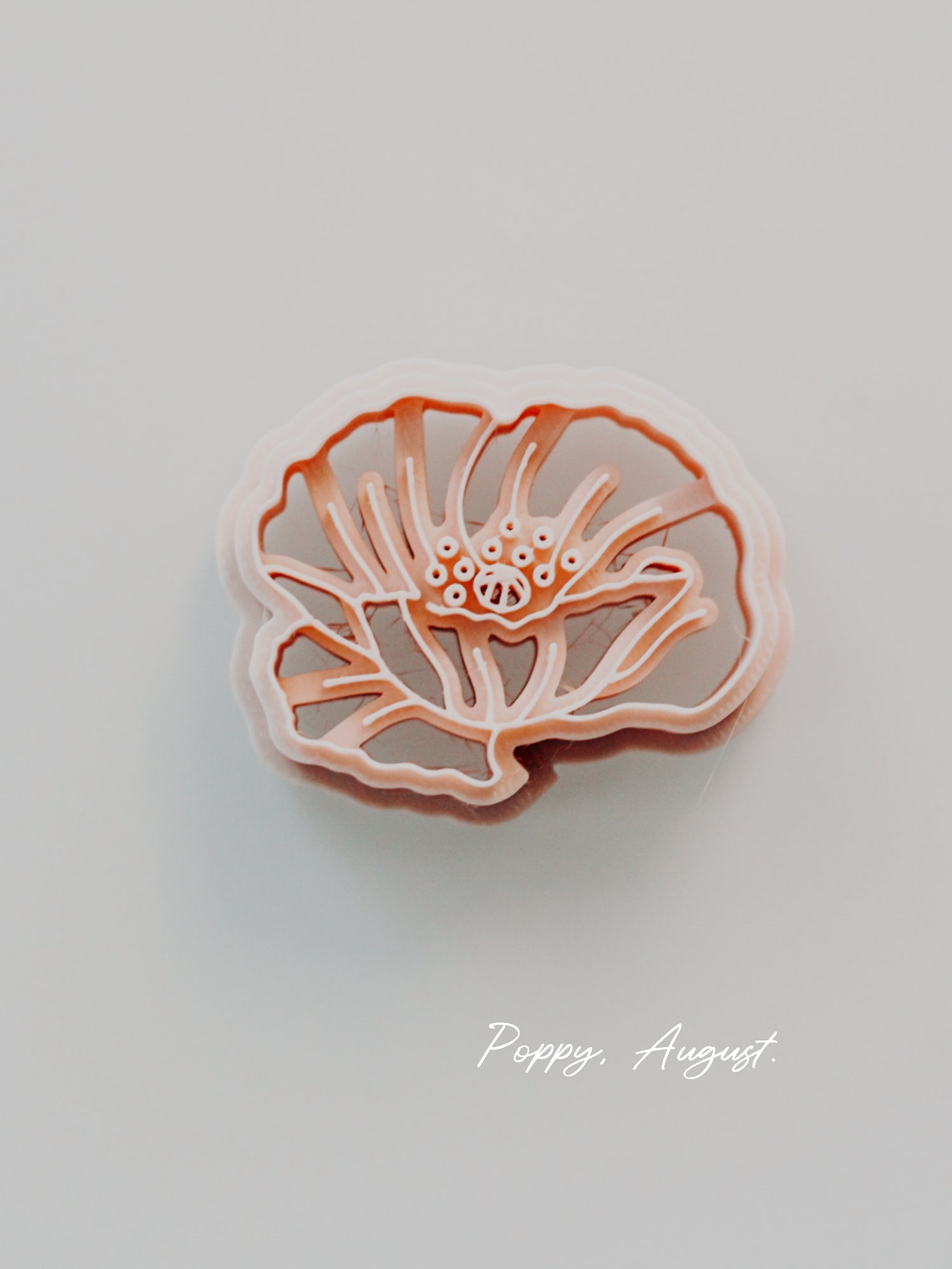 Poppy August Birth Flower Clay Cutter