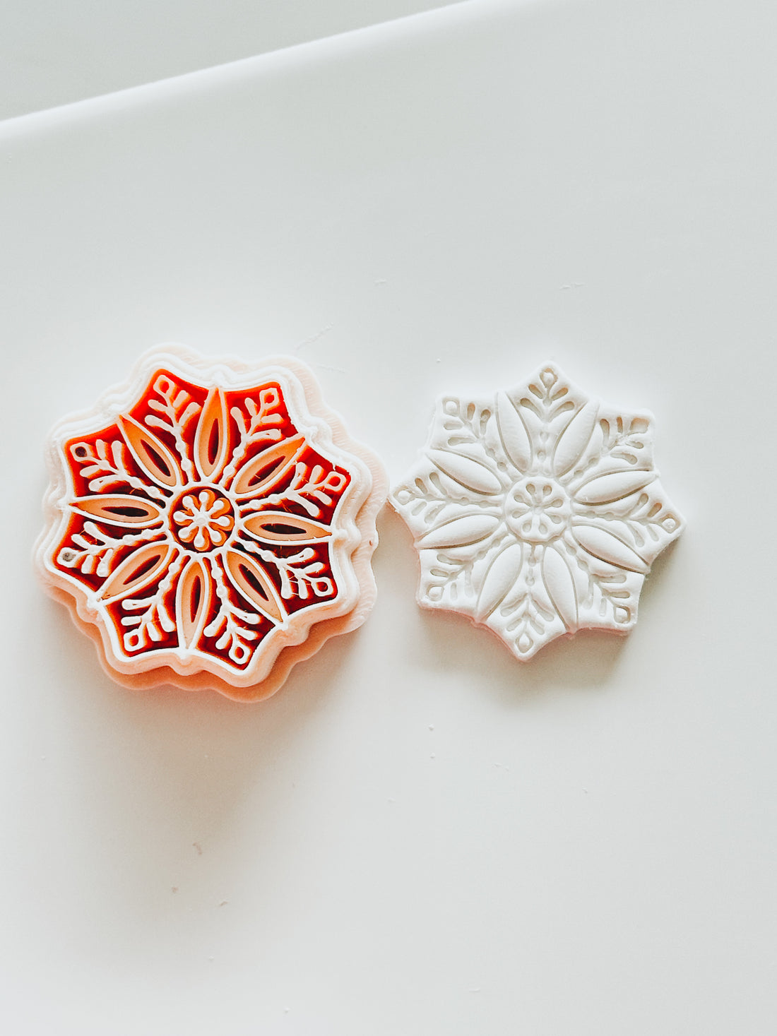 Christmas Embossed Snowflake Inspired Clay Cutter