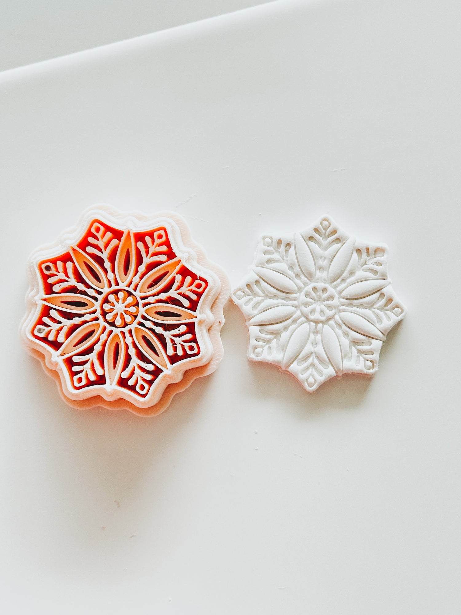 Christmas Embossed Snowflake Inspired Clay Cutter