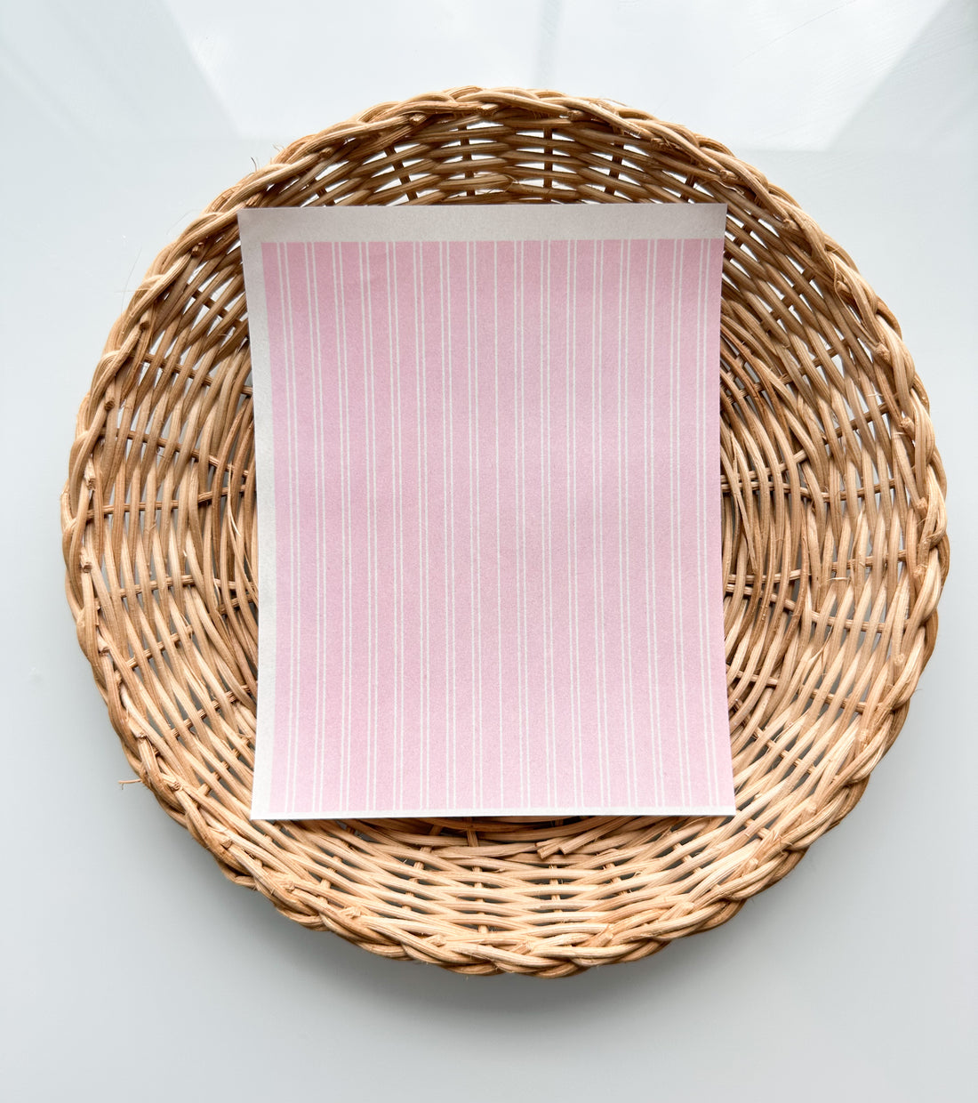 Charleston 1 Pink Stripes Transfer Paper