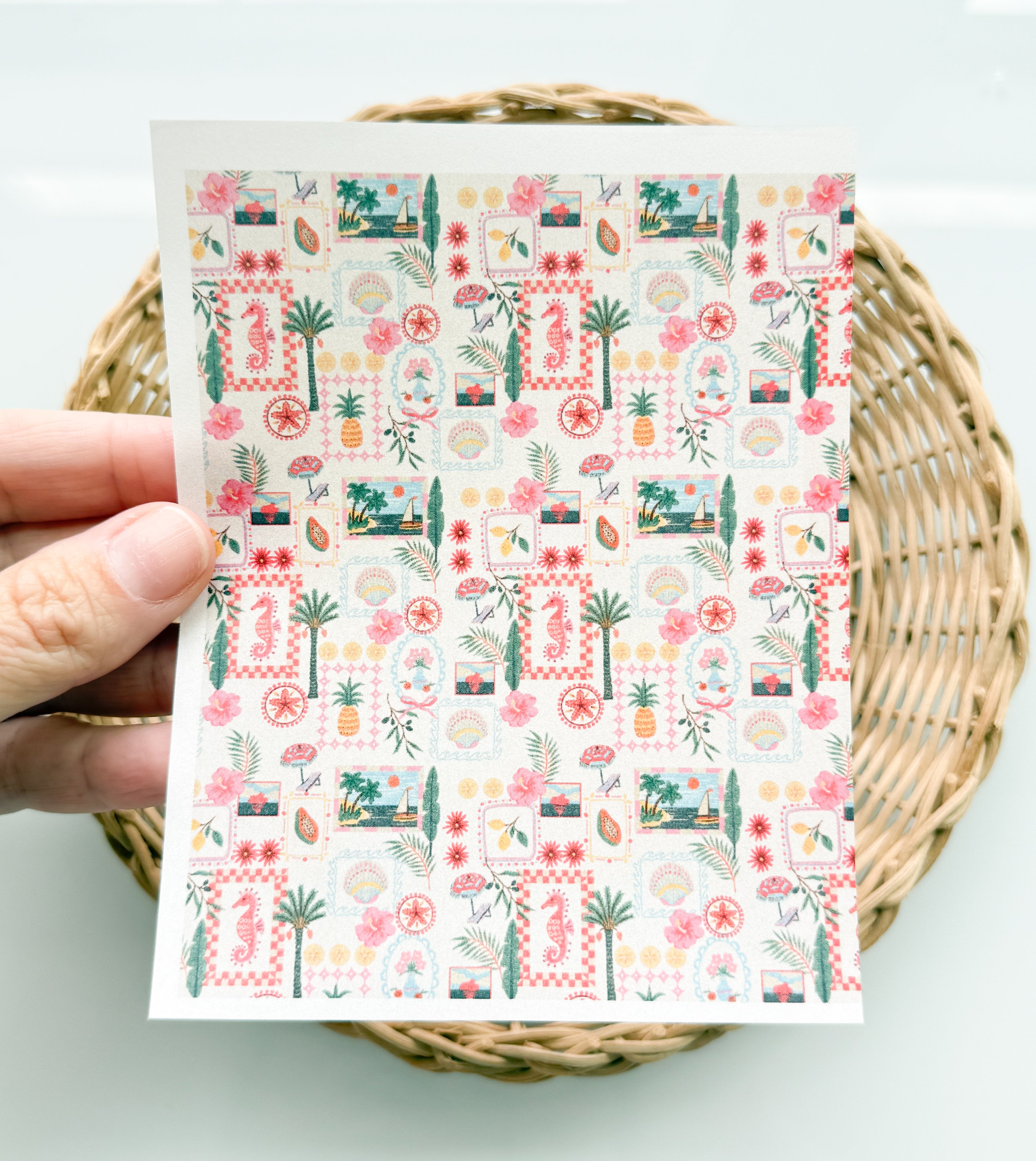Vintage Tropical Transfer Paper