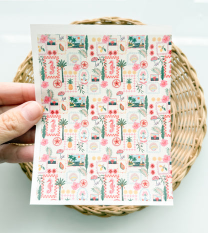 Vintage Tropical Transfer Paper