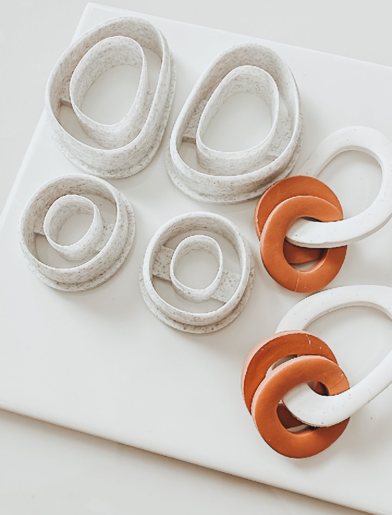 Zara Mirrored Organic Link Clay Cutters (set of 4)