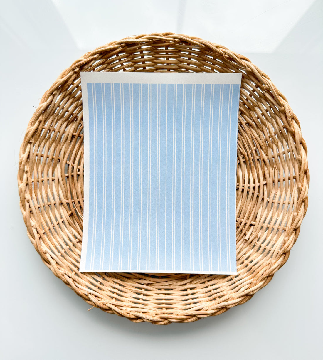 Charleston 8 Sky Blue Stripes Transfer Paper