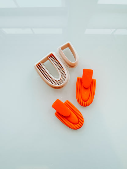 Rosie Cutout Ribbed 2 Piece Clay Earring Cutter Set