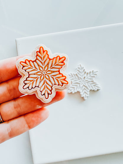 Adelaide Snowflake Winter Embossed Clay Cutter (full press details)