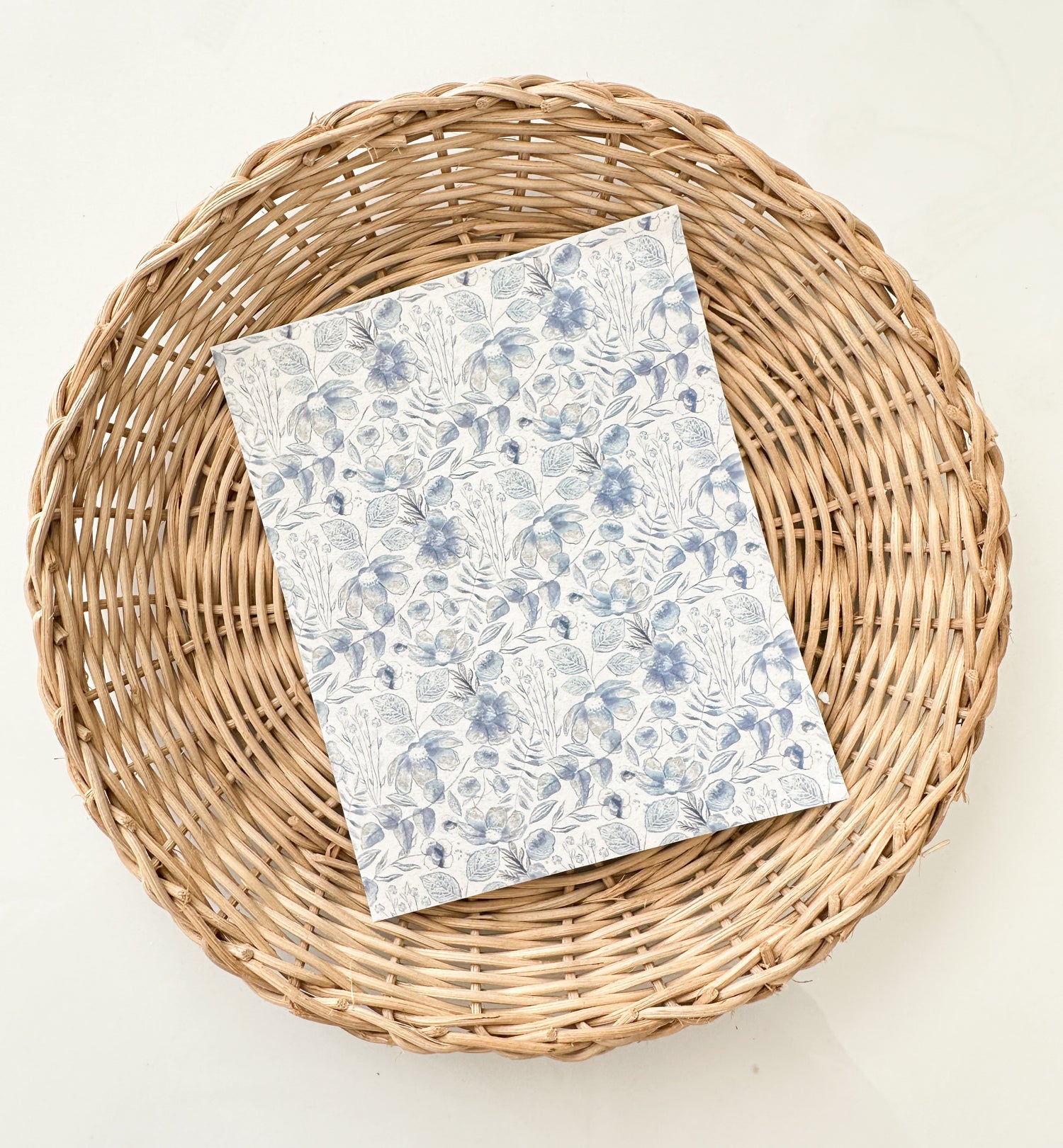 246 Soft Blue Floral Tranfer Paper