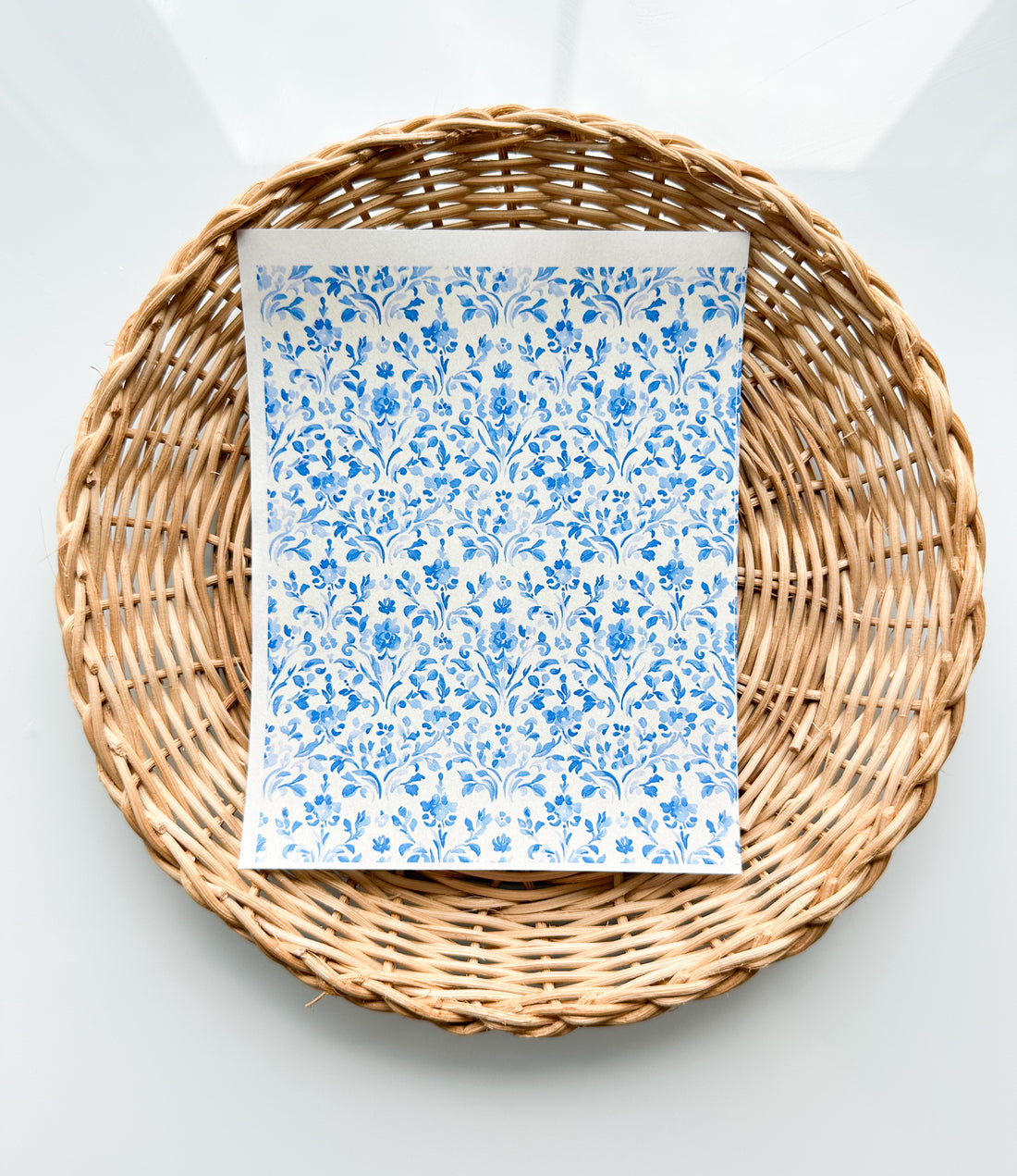 Charleston 9 Watercolor Blue Filigree Transfer Paper