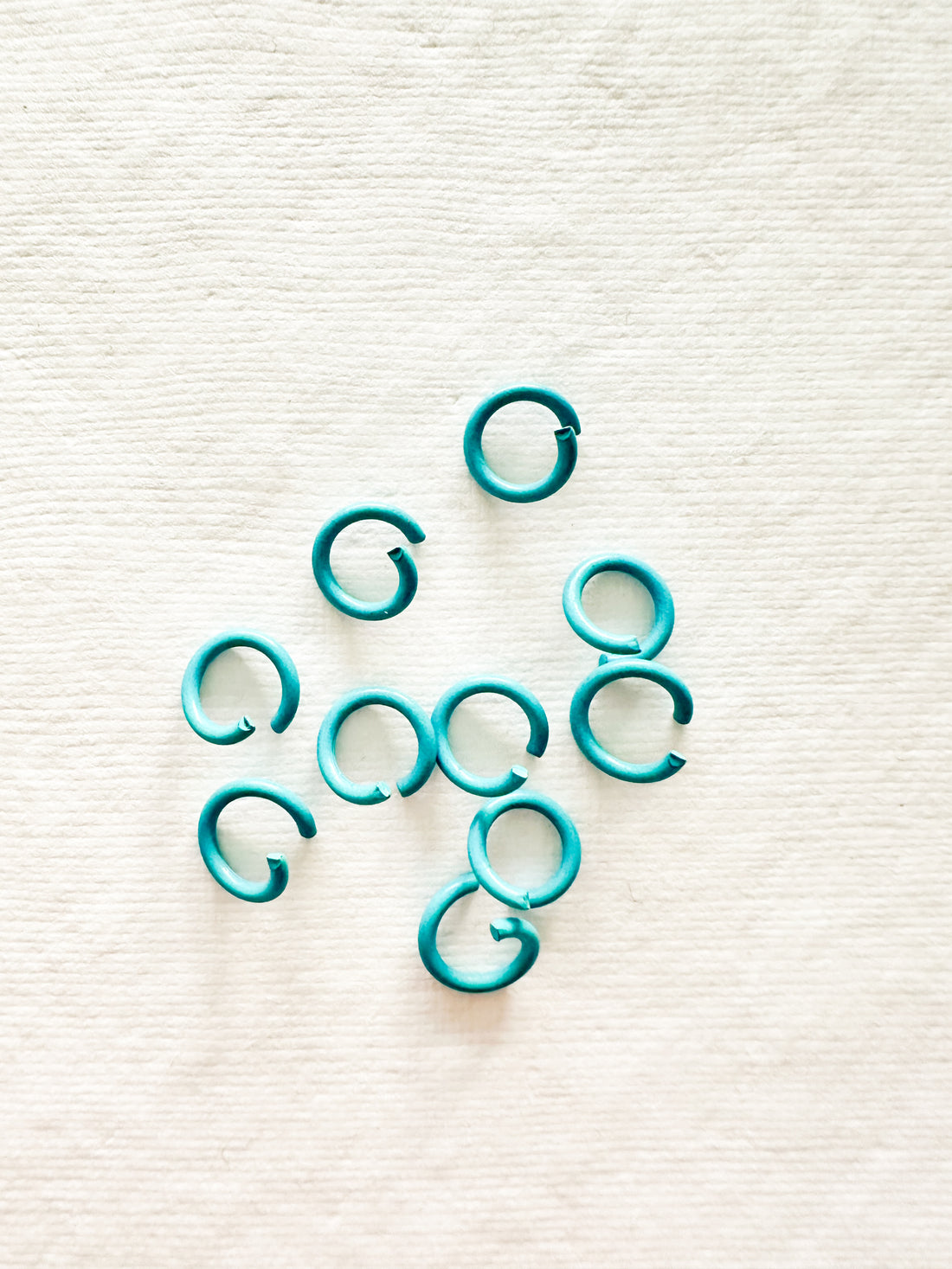 Pack of 50 - 8mm Vibrant Sky Blue Jump Rings