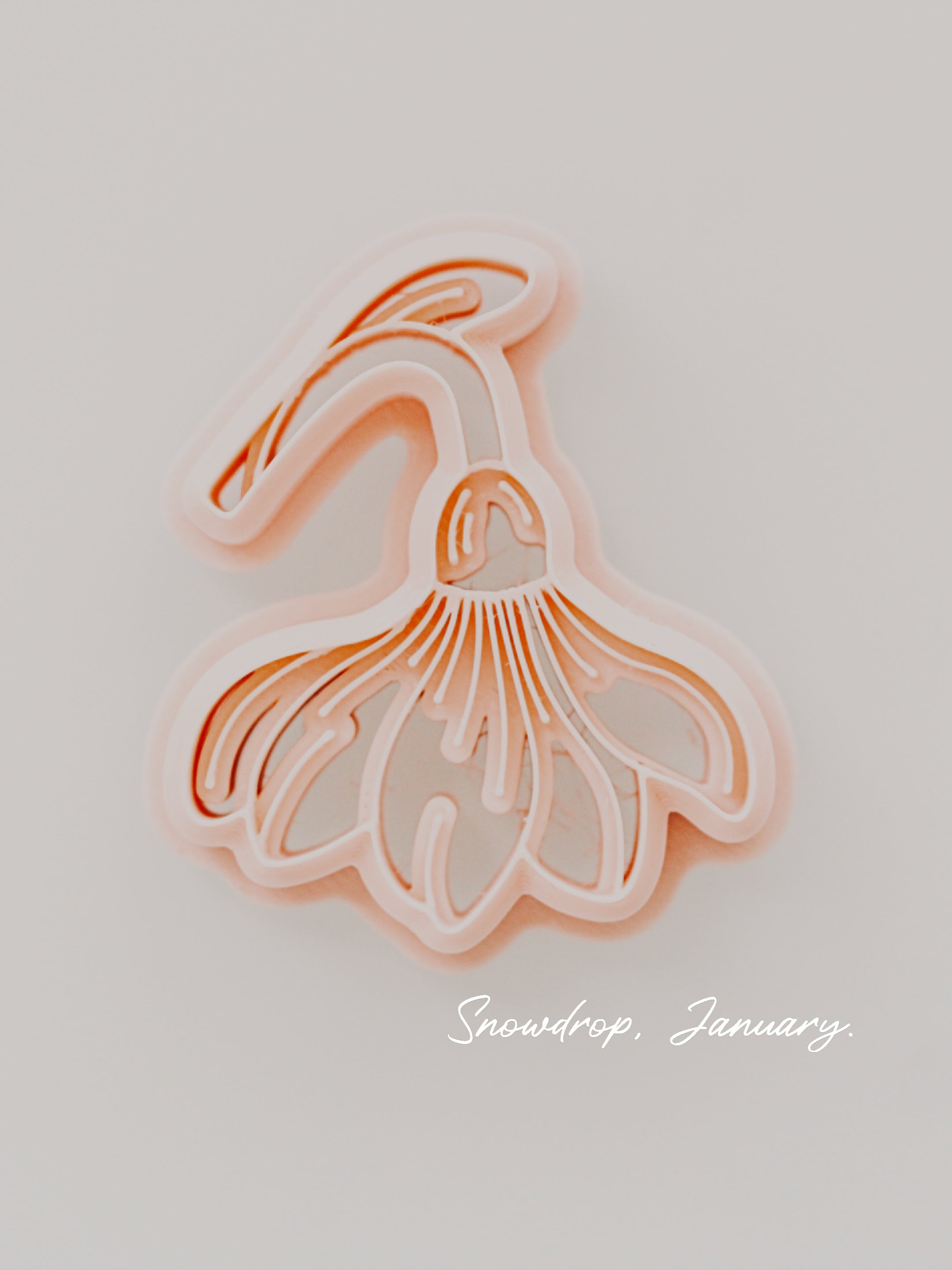 Snowdrop January Birth Flower Clay Cutter